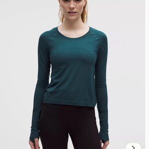 New Lululemon Swiftly Tech Long-Sleeve Shirt 2.0 Race size 4 or 6 Indochine Blue
